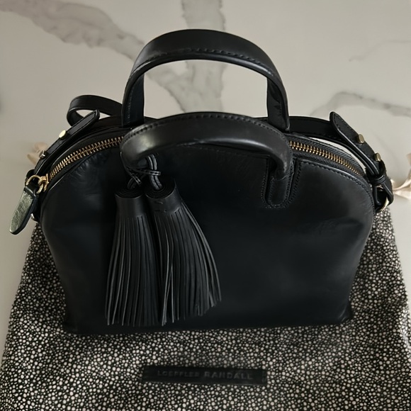 Loeffler Randall Leather Top Handle Bag with Crossbody Strap - Picture 4 of 5